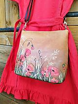 Kabelky - MILA "Maky" kožená kabelka s maľovaným obrázkom - 15924943_