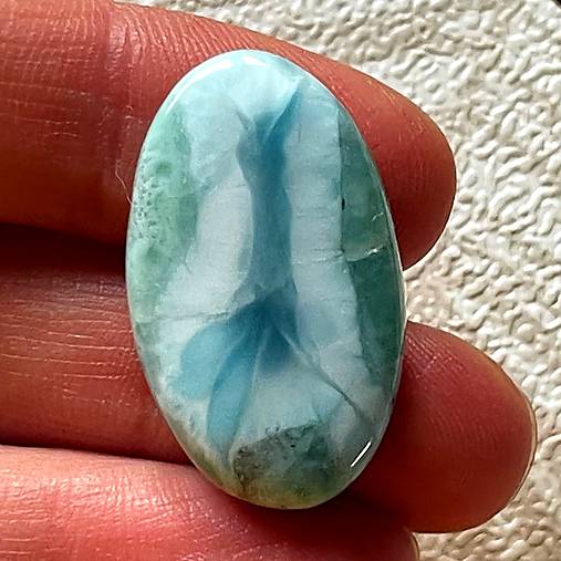 Minerály - Larimar kabošon mix tvarov / LA-3301 (č.5) - 15928818_