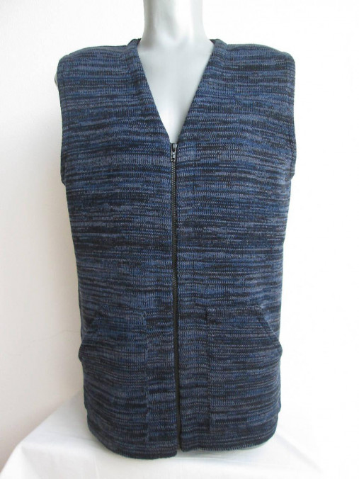 Pánske oblečenie - Pánská vesta - modročierna - 15928201_