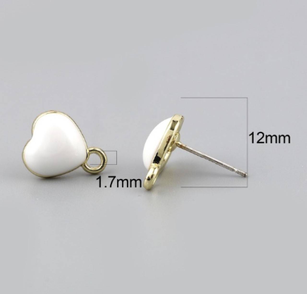 PU103 Náušnicový háčik priemer 1 cm / cena za kus  (Krémová)