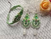Sady šperkov - Sofia- zelený šujtášový set - 15930355_