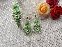 Sady šperkov - Sofia- zelený šujtášový set - 15930359_