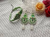 Sady šperkov - Sofia- zelený šujtášový set - 15930362_