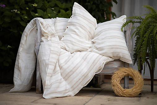 Úžitkový textil - Ľanové obliečky Perfect Harmony  (45x40 cm, zips) - 15928167_