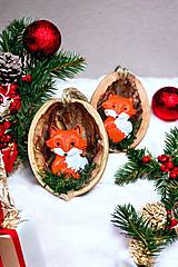 Dekorácie - Vianočné oriešky s líštičkami - 15928250_