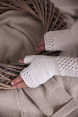 Rukavice - guanti bianchi senza dita - 15932011_