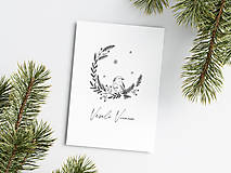 Vianočná pohľadnica - Vtáčik a Sneh