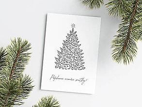 Papiernictvo - Vianočná pohľadnica - Vianočný Stromček - 15932217_
