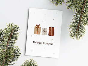 Papiernictvo - Vianočná pohľadnica - Tri Darčeky - 15932314_