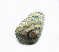 Úžitkový textil - Vankúš - šulec s pohánkovými šupkami Zelená mandala - 15932879_