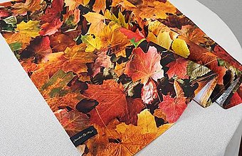 Úžitkový textil - Obrus jesenné lístie (60×60cm) - 15935069_
