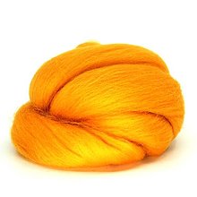 Textil - Vlna na plstenie, 100% merino, 20g (oranžová  svetlá 32) - 15934768_