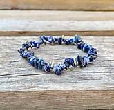 Náramok - zlomky - lapis lazuli 