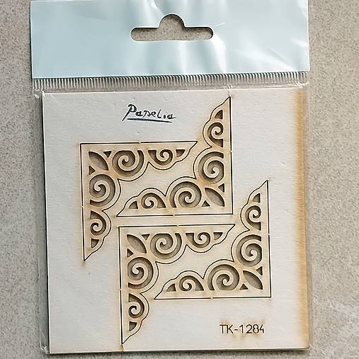 Papier - Papierové výrezy rohy- sada 4 ks - 15935595_
