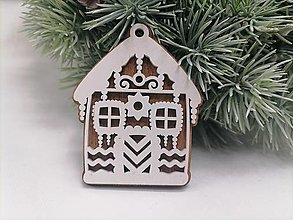 Dekorácie - Vianočná ozdoba na stromček - perníkový domček - 15933406_