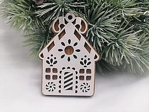 Dekorácie - Vianočná ozdoba na stromček - perníkový domček - 15933407_