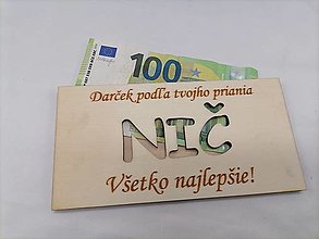 Iné - Drevená obálka na peniaze - 15936045_