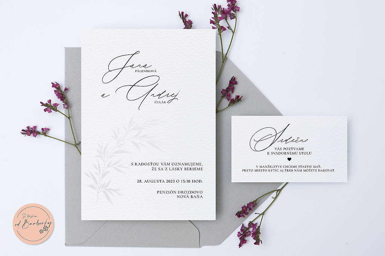Svadobné oznámenie B#73A