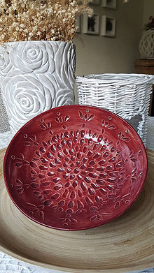 Nádoby - Cherry Plate keramicka misa - 15933641_