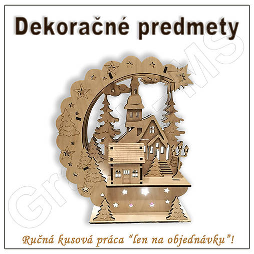 Dekorácie - Vianočná dekorácia - ZIMNÁ KRAJINKA - 15933847_