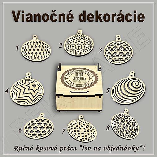 Dekorácie - Vianočná dekorácia - OZDOBY V KRABIČKE - 15933910_