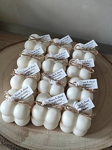 Darčeky pre svadobčanov - Sójové sviečky Mini Bubble bez balenia - 15935970_