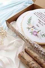 Darčeky pre svadobčanov - Svadobné výšivky sada - poďakovanie rodičom ♡ - 15937111_