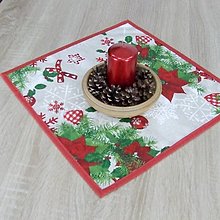 Úžitkový textil - Vianočný malý obrus štvorec HILDA 40x40 cm - 15937239_
