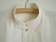 Pánske oblečenie - Mušelínová pánska košeľa s krátkym rukávom - 15937490_