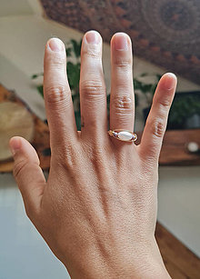 Prstene - Korálkový prsteň - 15938293_