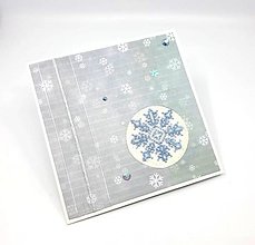 Papiernictvo - Vianočná vločka III - vyšívaná pohľadnica - 15937930_