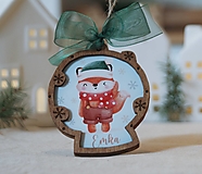 Personalizovaná vianočná ozdoba s menom - Líška