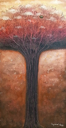 Obrazy - Nový život, strom, olejomaľba, originálny motív - 15942396_
