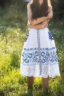 Sukne - midi madeirová sukňa Tekov - 15940798_