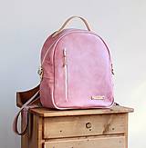 Batohy - Kožený batoh *Pink* - 15939100_