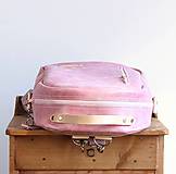 Batohy - Kožený batoh *Pink* - 15939103_