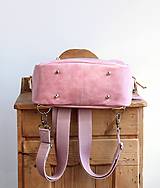 Batohy - Kožený batoh *Pink* - 15939104_
