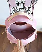 Batohy - Kožený batoh *Pink* - 15939106_