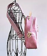 Batohy - Kožený batoh *Pink* - 15939108_