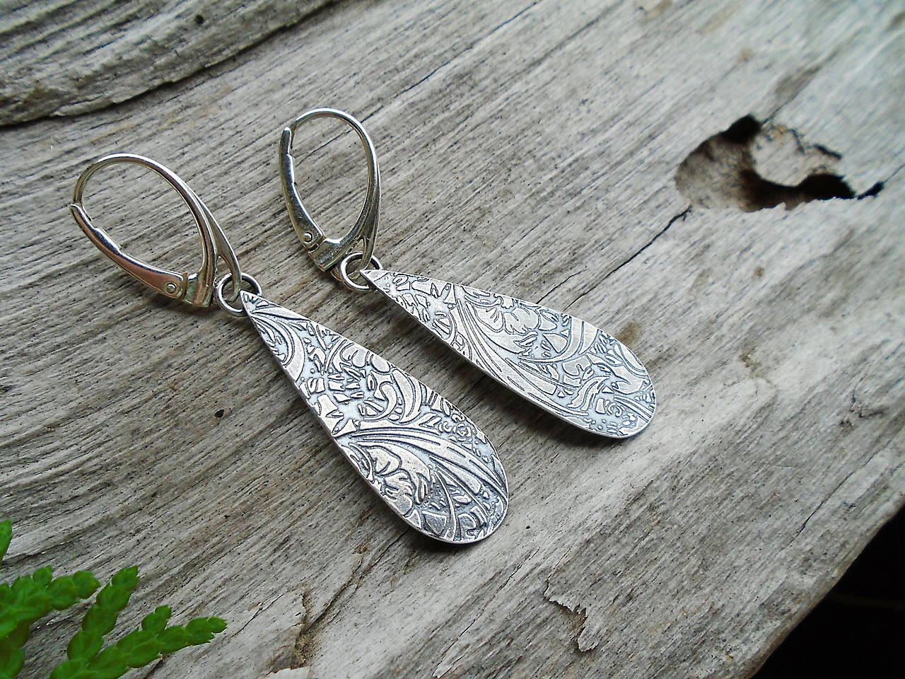 Strieborne náušnice Ag925 Art Nouveau