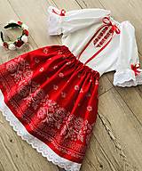 Detské oblečenie - Dievčenský kroj v červenom s bondúrou - 15939417_
