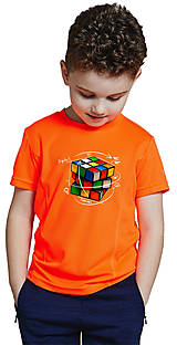 Detské oblečenie - Rubikova kocka detské (7-8 rokov - Oranžová) - 15941934_