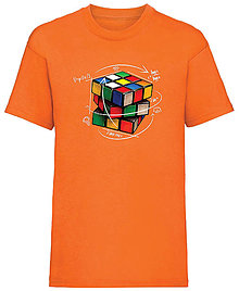 Detské oblečenie - Rubikova kocka detské (5-6 rokov - Oranžová) - 15941944_