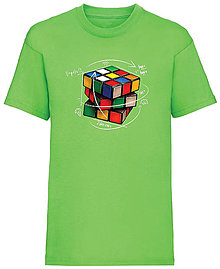 Detské oblečenie - Rubikova kocka detské (7-8 rokov - Zelená) - 15942019_