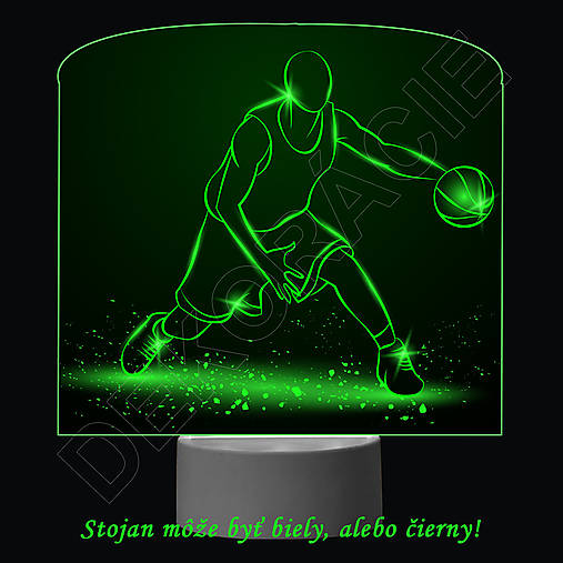 Svietidlá - 3D dotyková lampa s diaľkovým ovládaním - BASKETBAL 2 - 15941241_