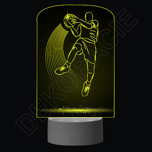 Svietidlá - 3D dotyková lampa s diaľkovým ovládaním - BASKETBAL 4 - 15941275_