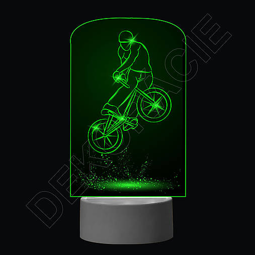 Svietidlá - 3D dotyková lampa s diaľkovým ovládaním - BIKER 1 - 15941302_