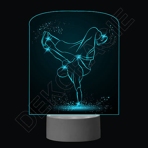 Svietidlá - 3D dotyková lampa s diaľkovým ovládaním - BREAK DANCE - 15941328_