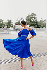 Šaty - modré šaty Tekov - 15942894_