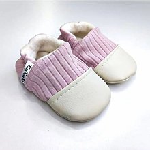 Detské topánky - Capačky ružové hrubé rebro 12,5cm - 15945783_